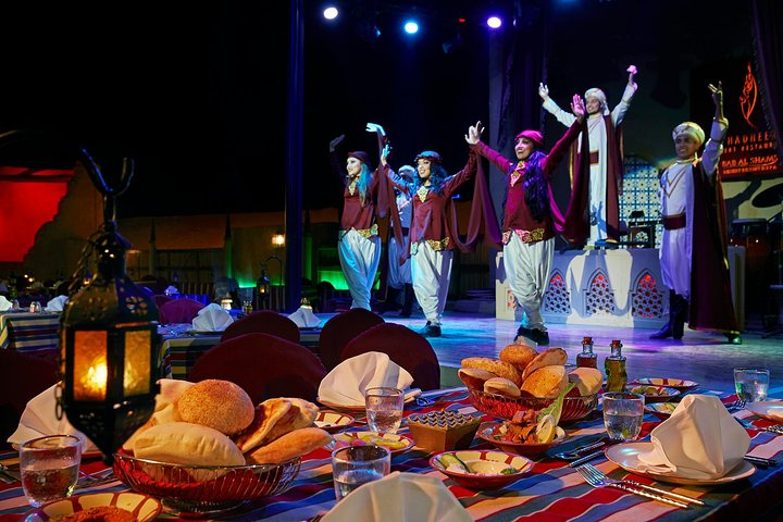 Experience the magic of Arabian nights with lively performances delicious cuisine and a feast for the senses all set against a stunning backdrop of tradition and culture.